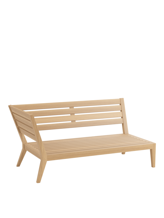 Valencia Lounge Chaiselongue rechts inkl. Auflagen Linum/Keder Pearl