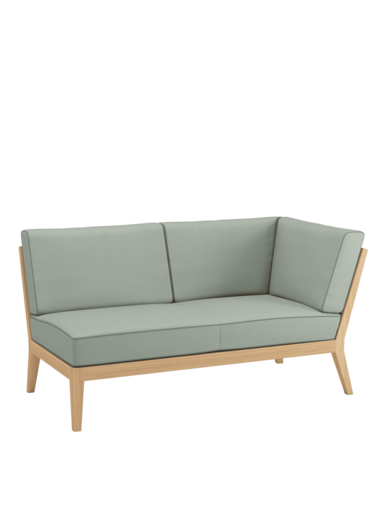 Valencia Lounge Chaiselongue links inkl. Auflagen Mineral/Keder Taupe