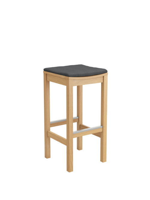 Sitzkissen Teak Barhocker Anthrazit