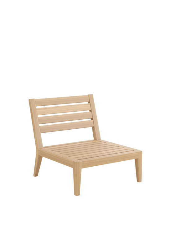 Valencia Lounge Element Mitte inkl. Auflagen Linum/Keder Pearl