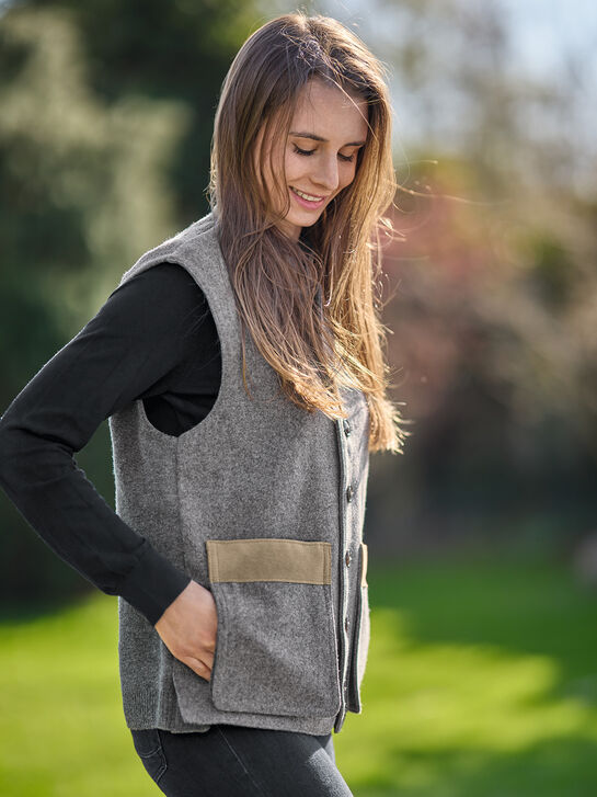 Lodenweste Größe S/M