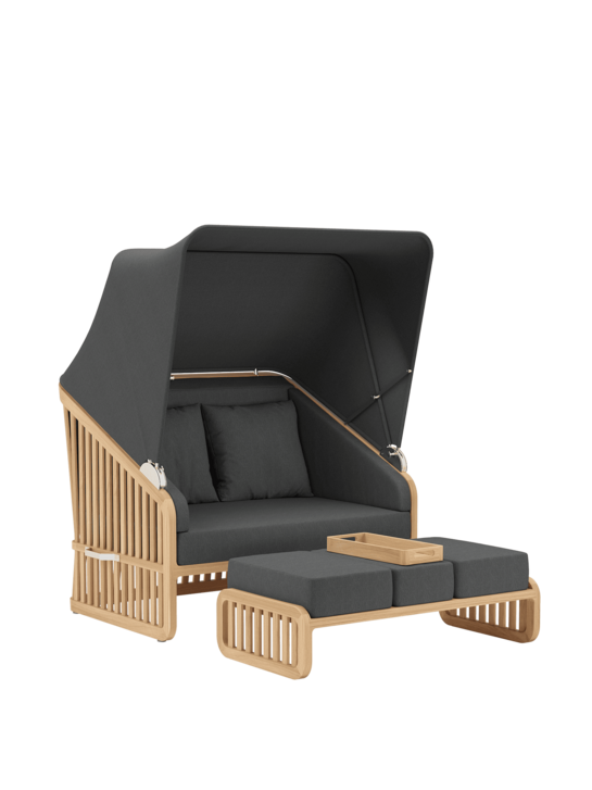 Newcastle Set Medium inkl. Auflagen Anthrazit