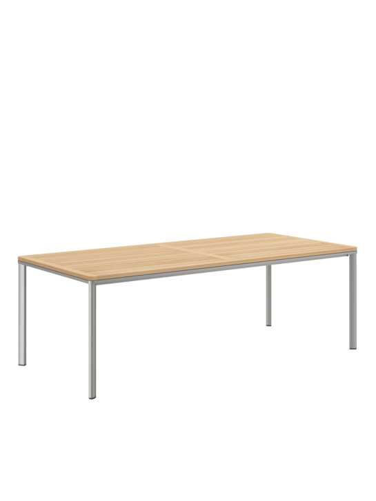Portland Tisch Aluminium eloxiert/Teak 220 x 100